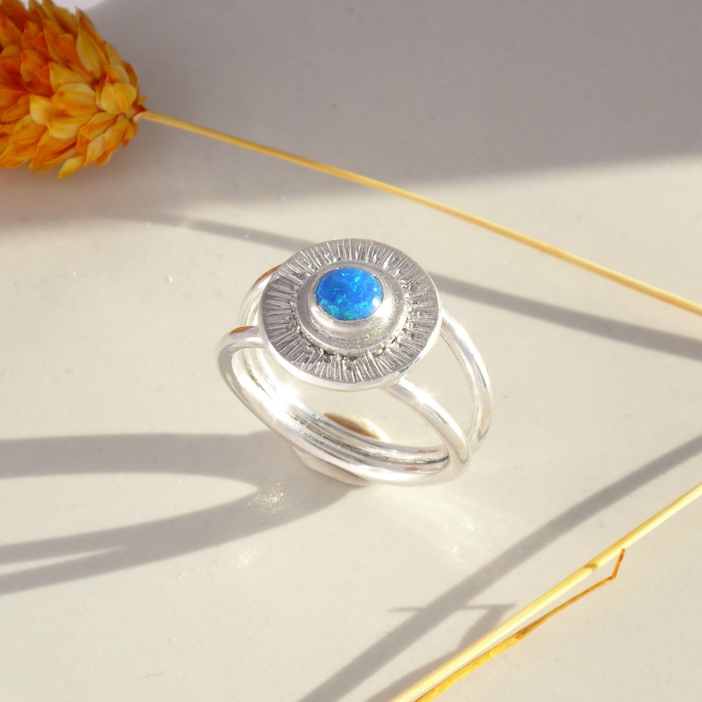 Blue Opal Portal Ring